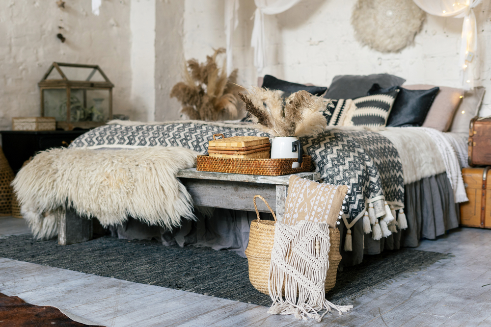 habitación estilo boho