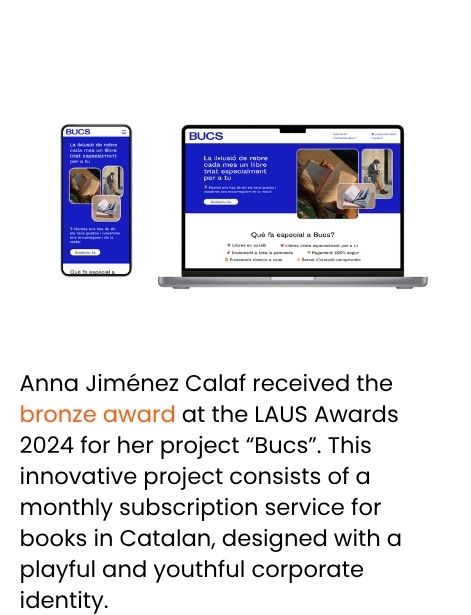 Anna Jiménez Calaf, bronze award at the LAUS Awards 2024