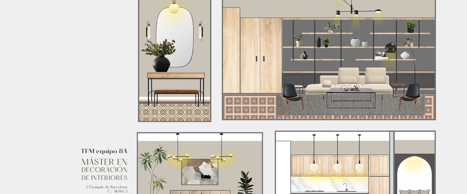 Alzados de áreas de día.