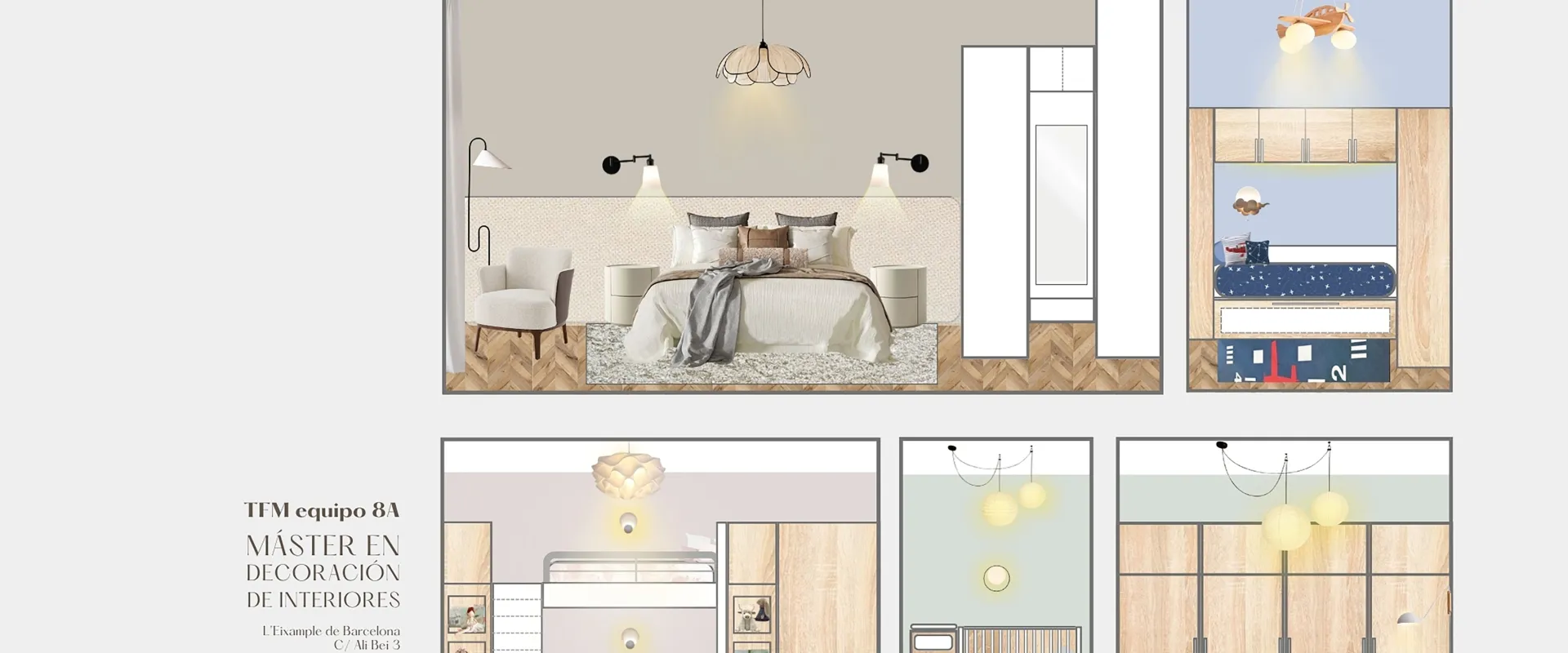 Alzados de áreas de noche