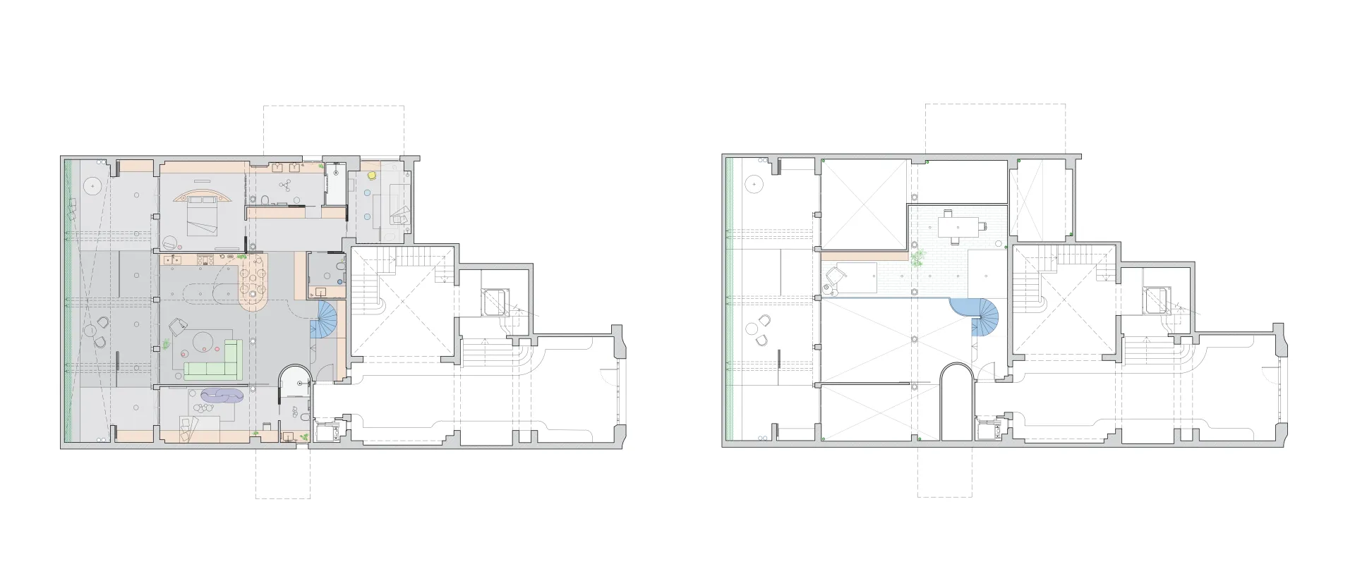 Recorrido semicircular