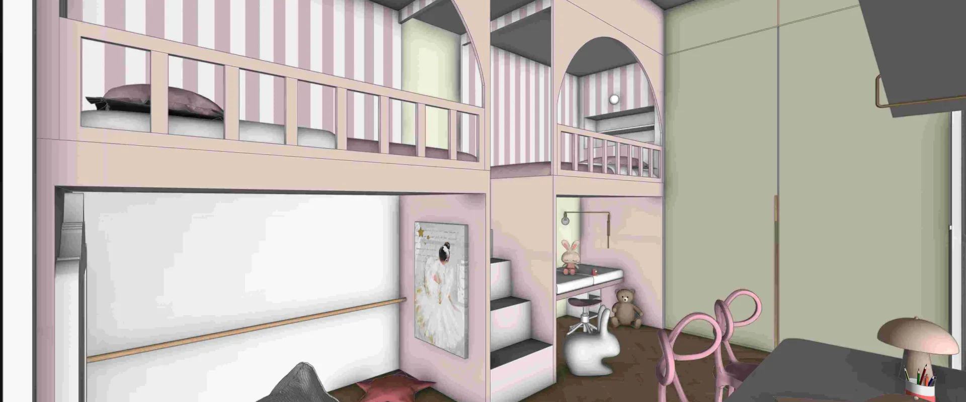 Proyecto UNIQUE_ Habitación de Niñas_04