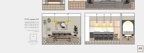 Alzados de áreas de día.