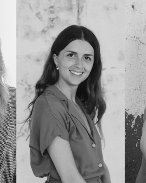 Marta Pérez, Elena Roca y Amanda Barros