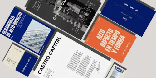 Papelería corporativa y publicaciones diseñadas con una identidad visual común