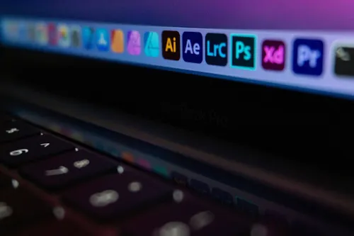 barra de herramientas de diseño de adobe